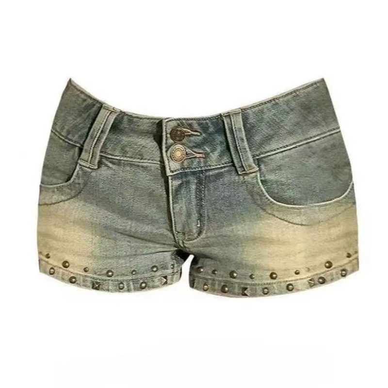 Vintage Streetwear Style Washed Retro Leopard Print Shorts 2025 Sumemr New Denim Shorts Women Y2k Sexy Slim Fit Bodycon Jean - Image 10