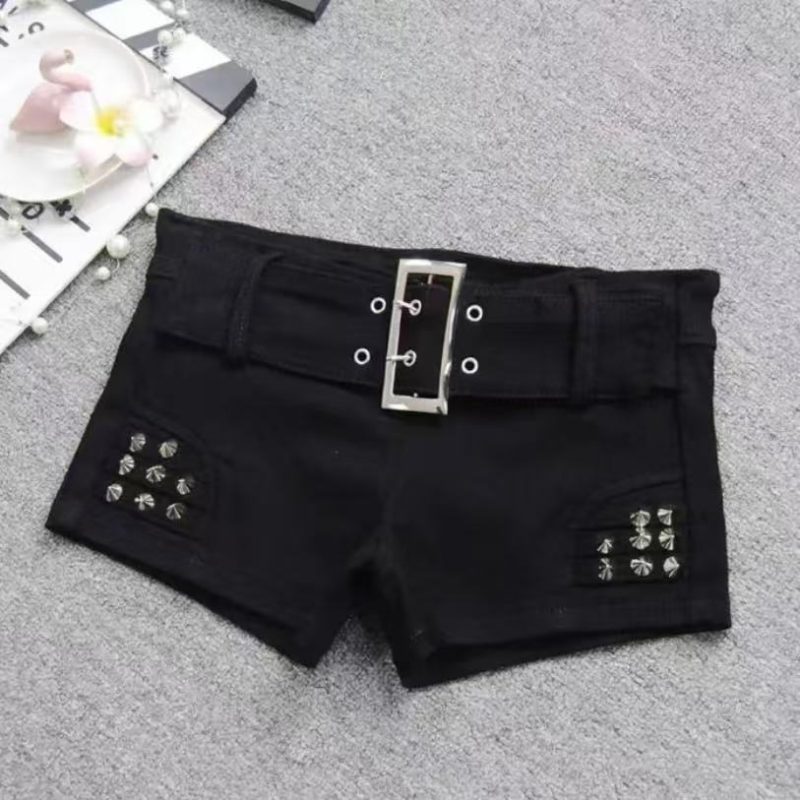Vintage Streetwear Style Washed Retro Leopard Print Shorts 2025 Sumemr New Denim Shorts Women Y2k Sexy Slim Fit Bodycon Jean - Image 12
