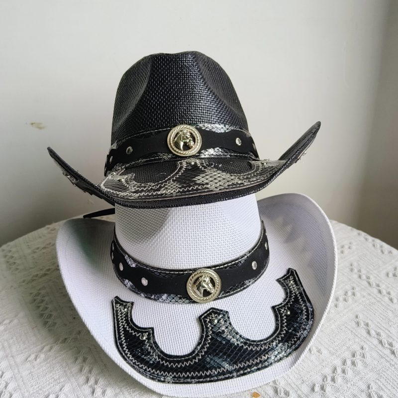 Retro Western Cowboy Straw hat men women Fashion Large Brim straw hat Party Outdoor summer Sunshade Jazz Hat sombrero vaquero - Image 4