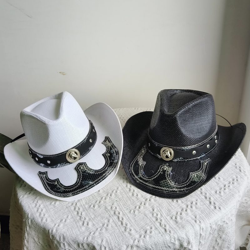 Retro Western Cowboy Straw hat men women Fashion Large Brim straw hat Party Outdoor summer Sunshade Jazz Hat sombrero vaquero - Image 5