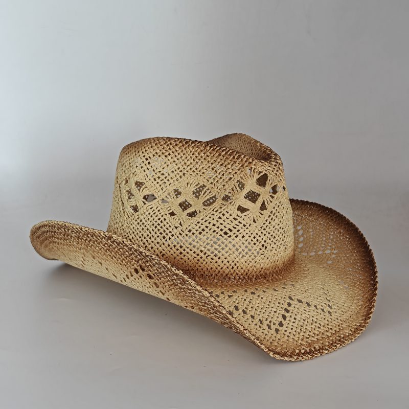 Retro Western Cowboy Straw hat men women Fashion Large Brim straw hat Party Outdoor summer Sunshade Jazz Hat sombrero vaquero - Image 28