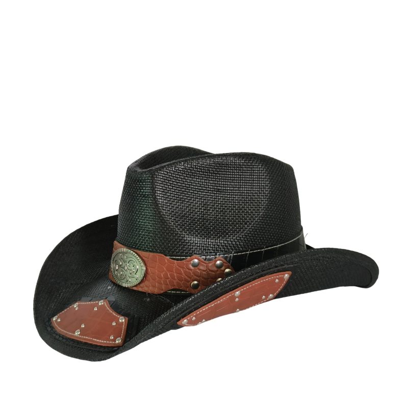 Retro Western Cowboy Straw hat men women Fashion Large Brim straw hat Party Outdoor summer Sunshade Jazz Hat sombrero vaquero - Image 31