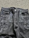 American Vintage Gothic Men Denim Shorts Pattern Embroidery Loose Unisex Shorts Y2K Printing Korean Casual Fashion Couple Shorts