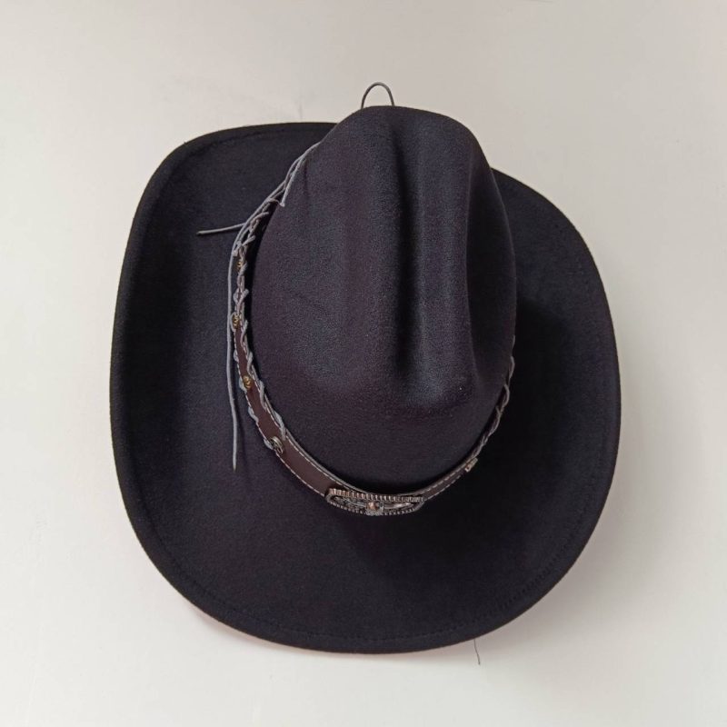 New 9CM Wide Brim Western Cowboy Hat For Men's Vintage Fascinator Cowgirl Jazz Hat Cloche Church Caps Sombrero Hombre - Image 7