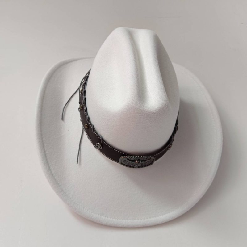 New 9CM Wide Brim Western Cowboy Hat For Men's Vintage Fascinator Cowgirl Jazz Hat Cloche Church Caps Sombrero Hombre - Image 8
