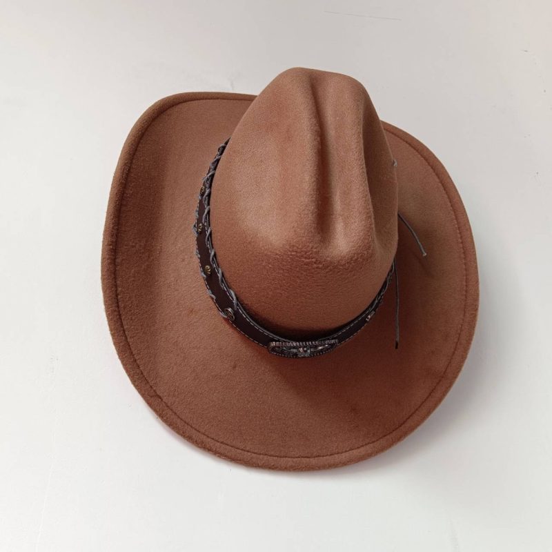 New 9CM Wide Brim Western Cowboy Hat For Men's Vintage Fascinator Cowgirl Jazz Hat Cloche Church Caps Sombrero Hombre - Image 10