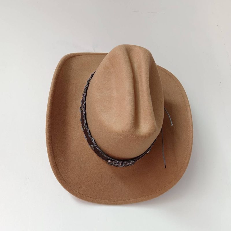 New 9CM Wide Brim Western Cowboy Hat For Men's Vintage Fascinator Cowgirl Jazz Hat Cloche Church Caps Sombrero Hombre - Image 15