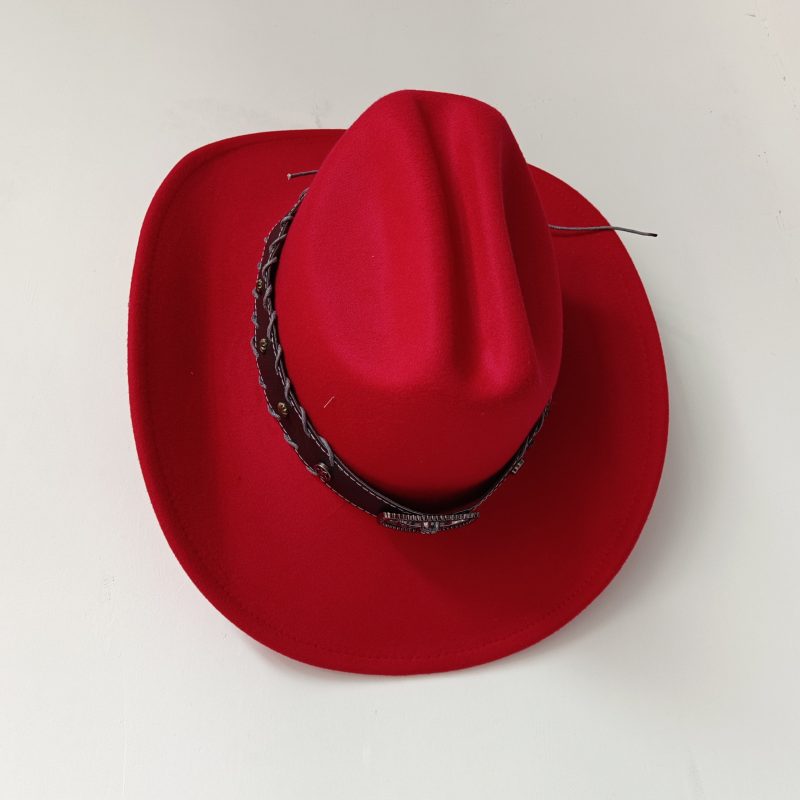 New 9CM Wide Brim Western Cowboy Hat For Men's Vintage Fascinator Cowgirl Jazz Hat Cloche Church Caps Sombrero Hombre - Image 16