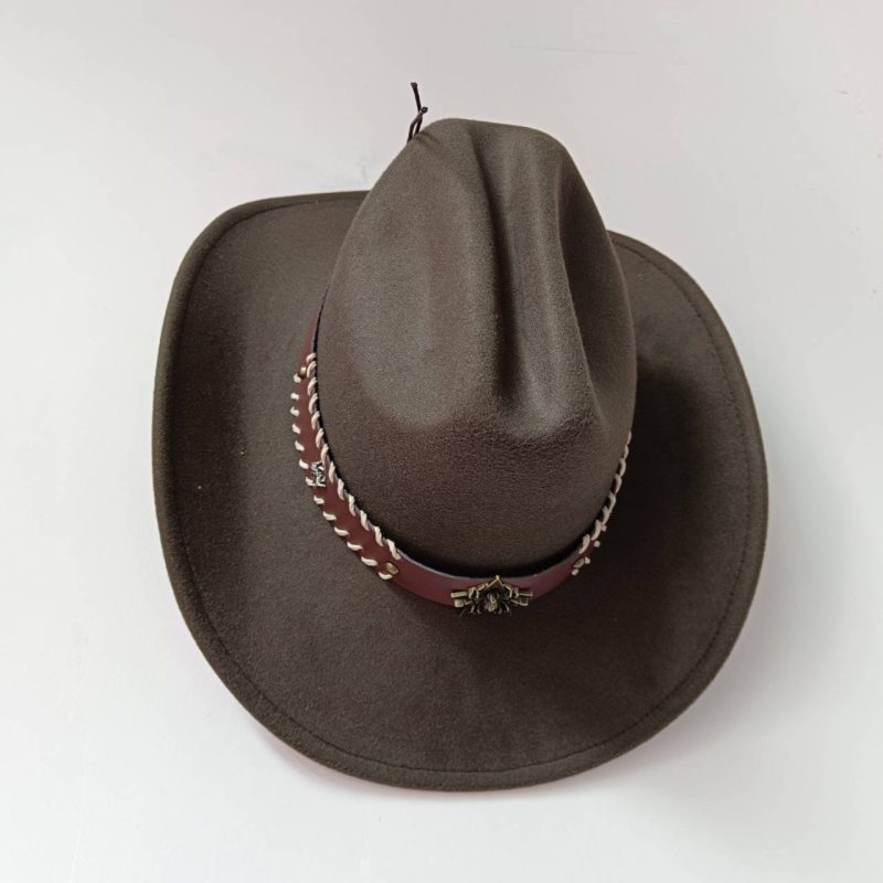 New 9CM Wide Brim Western Cowboy Hat For Men's Vintage Fascinator Cowgirl Jazz Hat Cloche Church Caps Sombrero Hombre - Image 20