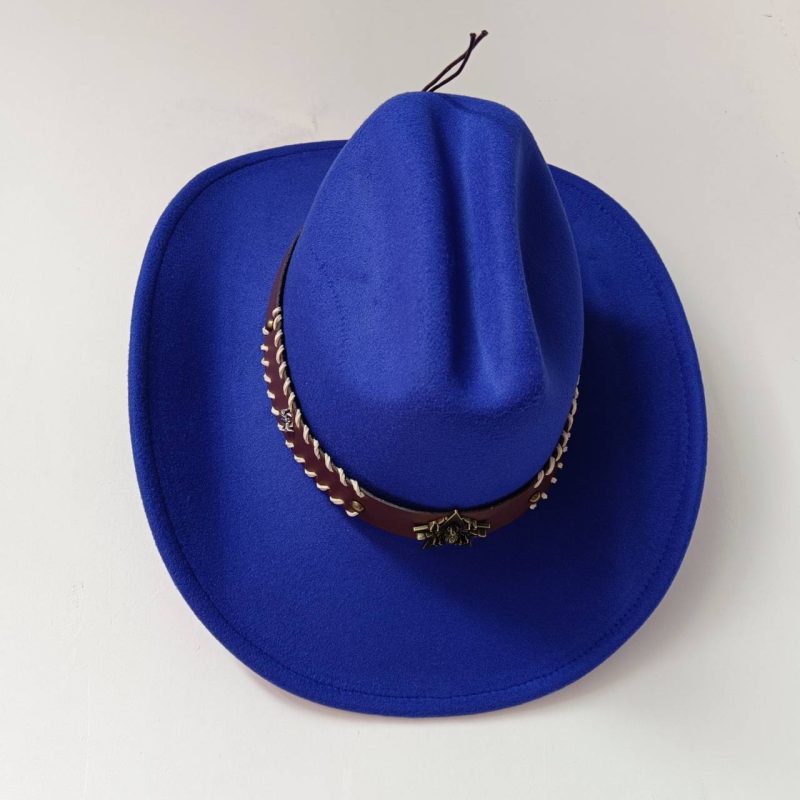 New 9CM Wide Brim Western Cowboy Hat For Men's Vintage Fascinator Cowgirl Jazz Hat Cloche Church Caps Sombrero Hombre - Image 21