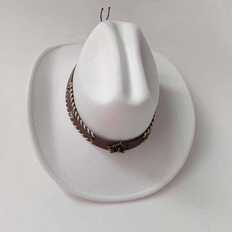 New 9CM Wide Brim Western Cowboy Hat For Men's Vintage Fascinator Cowgirl Jazz Hat Cloche Church Caps Sombrero Hombre - Image 23