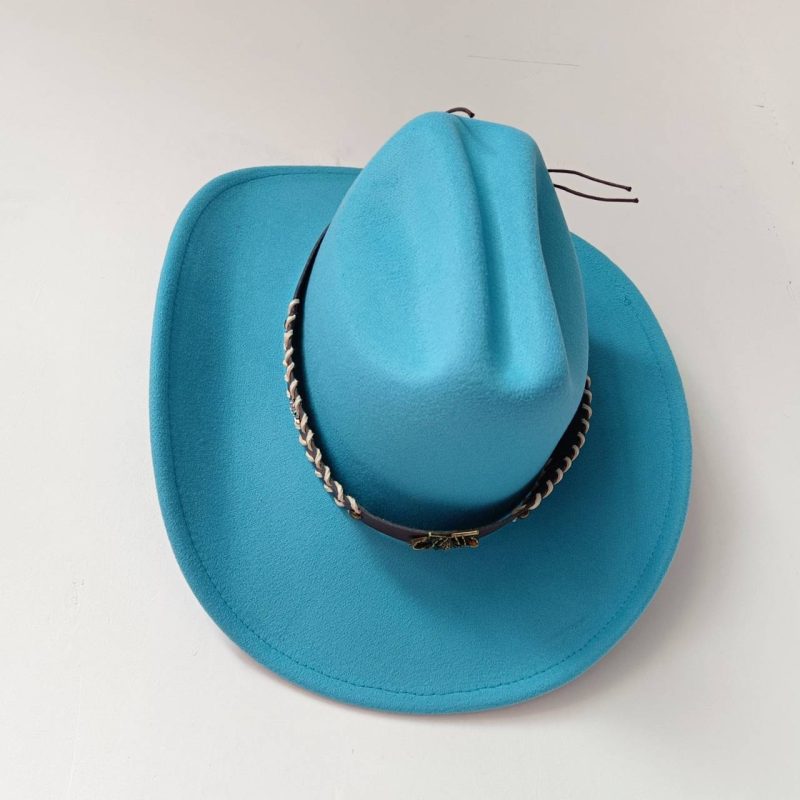 New 9CM Wide Brim Western Cowboy Hat For Men's Vintage Fascinator Cowgirl Jazz Hat Cloche Church Caps Sombrero Hombre - Image 24