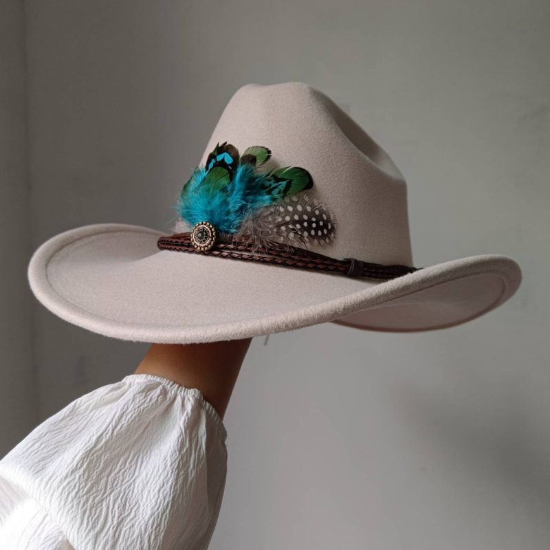 New 9CM Wide Brim Western Cowboy Hat For Men's Vintage Fascinator Cowgirl Jazz Hat Cloche Church Caps Sombrero Hombre - Image 30