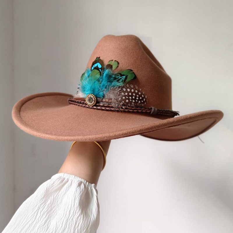 New 9CM Wide Brim Western Cowboy Hat For Men's Vintage Fascinator Cowgirl Jazz Hat Cloche Church Caps Sombrero Hombre - Image 31