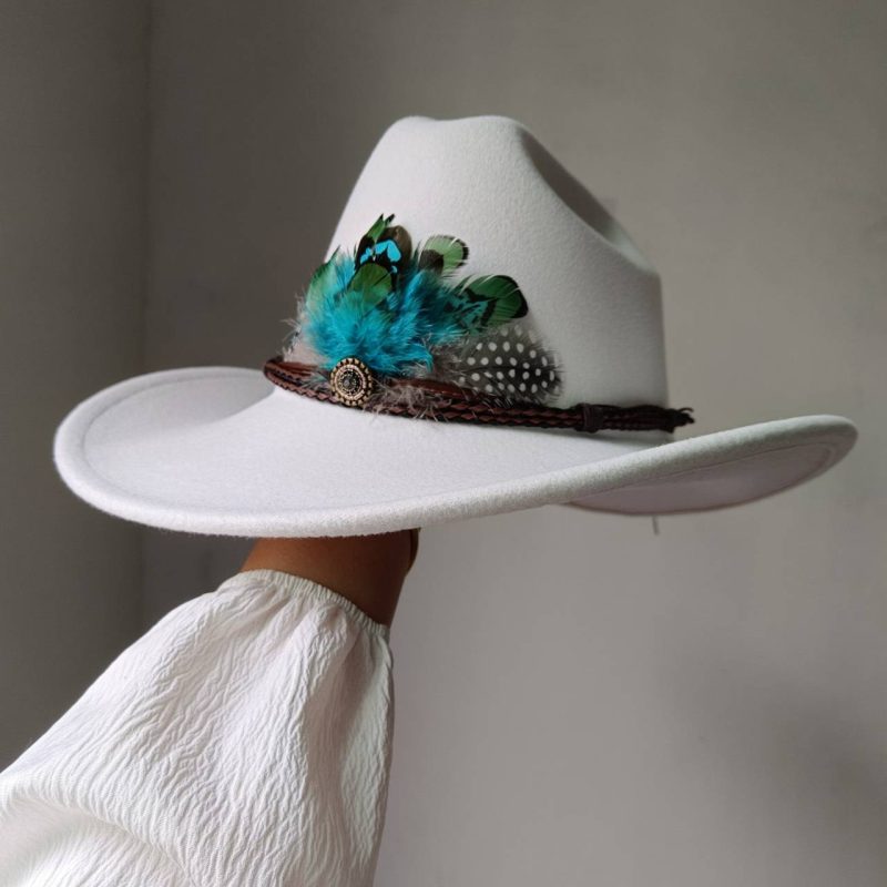 New 9CM Wide Brim Western Cowboy Hat For Men's Vintage Fascinator Cowgirl Jazz Hat Cloche Church Caps Sombrero Hombre - Image 33