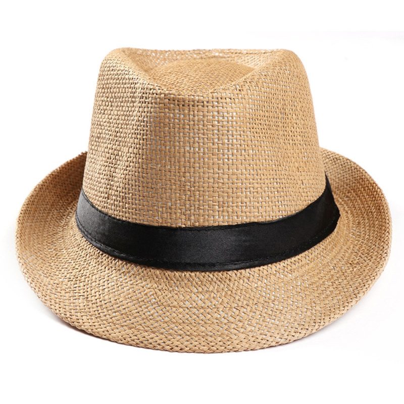 Sunhat Women Men Fashion Summer Casual Trendy Beach Sun Straw Hat Cowboy Fedora Hat Gangster Cap Sun Hat Small Hat Sunscreen - Image 10