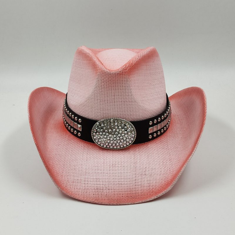 Men's Cardboard Straw Hat Large Brim Western Cowboy Straw Hat for Men and Women Outdoor Summer Sun Hat Double Concave Cowboy Hat - Image 17