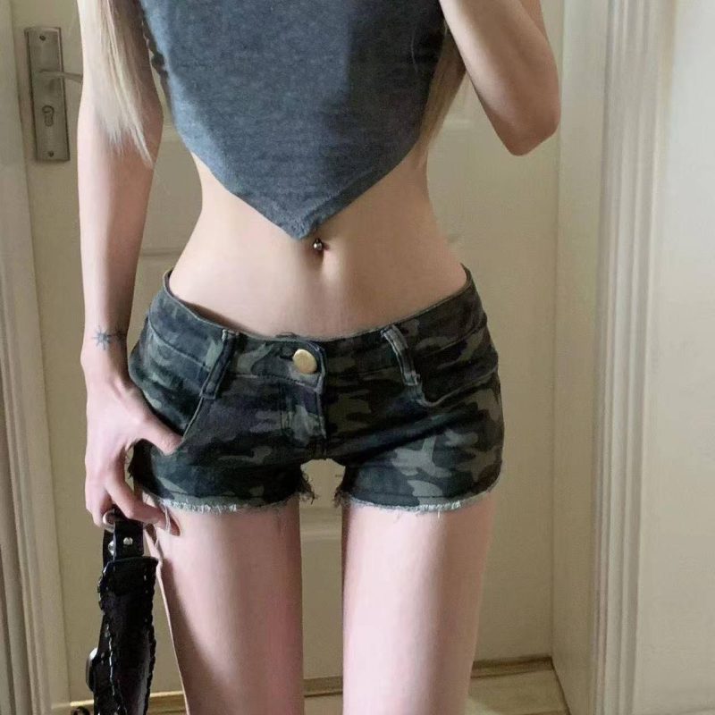 Summer Women Y2k Streetwear Gyaru Harajuku Fashion Grunge Vintage Coquette Low Rise 2000s Jean Shorts Denim Hot Pants Japanese - Image 14