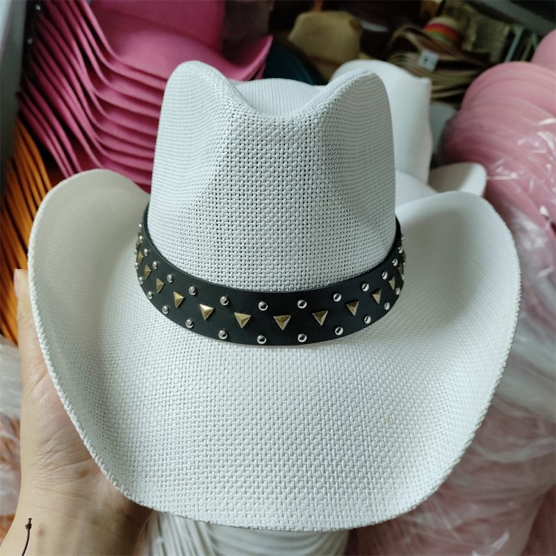 Men's Cardboard Straw Hat Large Brim Western Cowboy Straw Hat for Men and Women Outdoor Summer Sun Hat Double Concave Cowboy Hat - Image 26