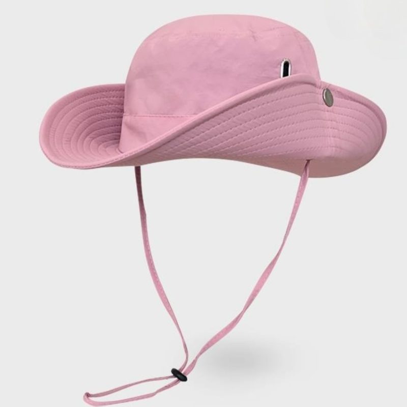 56-58cm Pink Western Cowboy Hat Women Spring Summer Sweet Cool Babes Outdoor Climbing Hat Camping Big Eaves Sunscreen Bucket Hat - Image 6