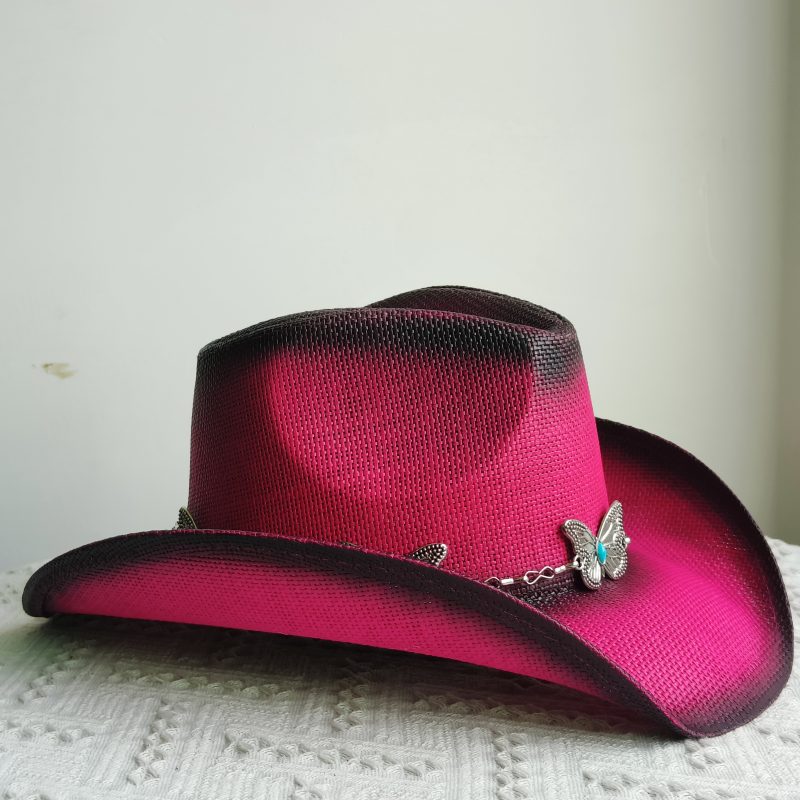 Hand-painted Western Cowboy hat Bronze green hat for men women Large Brim stiff straw hat summer sombrero vaquero hombreковбойс - Image 17