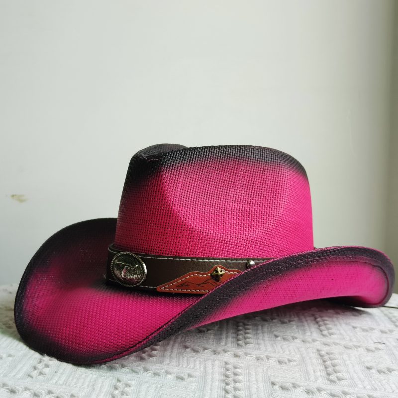 Hand-painted Western Cowboy hat Bronze green hat for men women Large Brim stiff straw hat summer sombrero vaquero hombreковбойс - Image 18