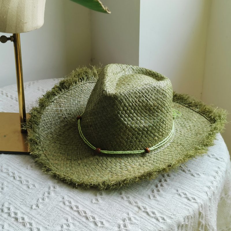Hand-painted Western Cowboy hat Bronze green hat for men women Large Brim stiff straw hat summer sombrero vaquero hombreковбойс - Image 24