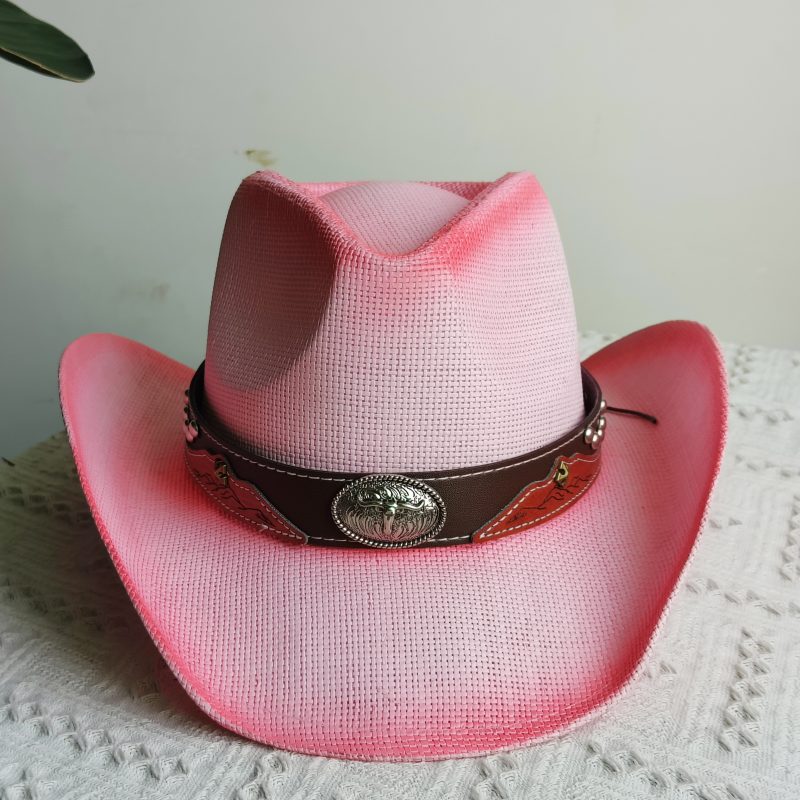 Hand-painted Western Cowboy hat Bronze green hat for men women Large Brim stiff straw hat summer sombrero vaquero hombreковбойс - Image 28