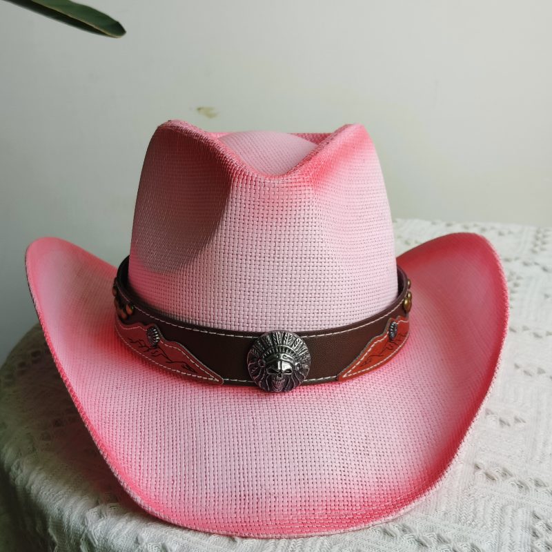 Hand-painted Western Cowboy hat Bronze green hat for men women Large Brim stiff straw hat summer sombrero vaquero hombreковбойс - Image 31