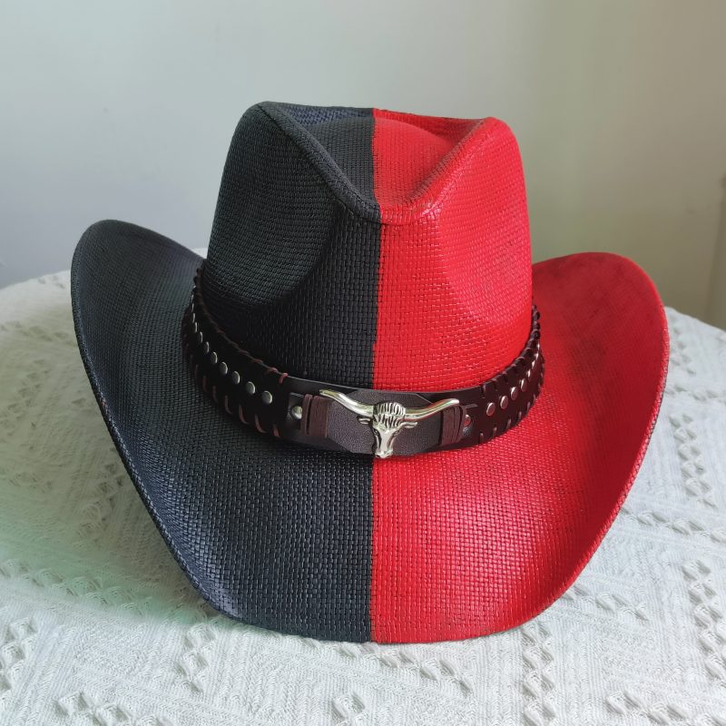 Hand-painted Western Cowboy hat Bronze green hat for men women Large Brim stiff straw hat summer sombrero vaquero hombreковбойс - Image 38
