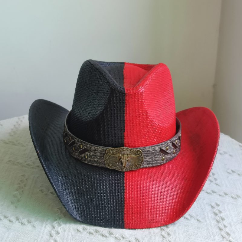 Hand-painted Western Cowboy hat Bronze green hat for men women Large Brim stiff straw hat summer sombrero vaquero hombreковбойс - Image 39