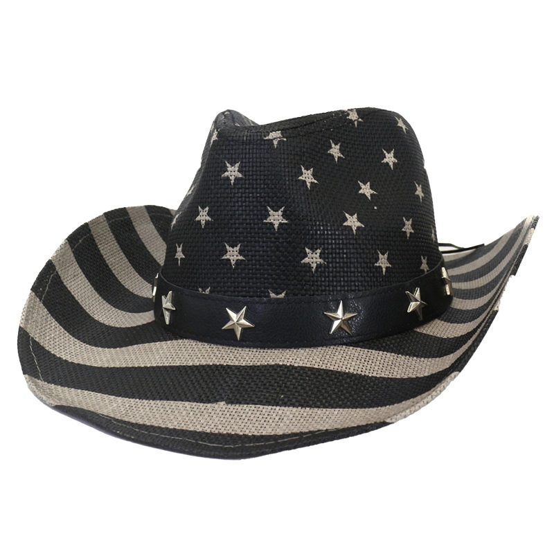 Men’s Vintage USA American Flag Cowboy Hat