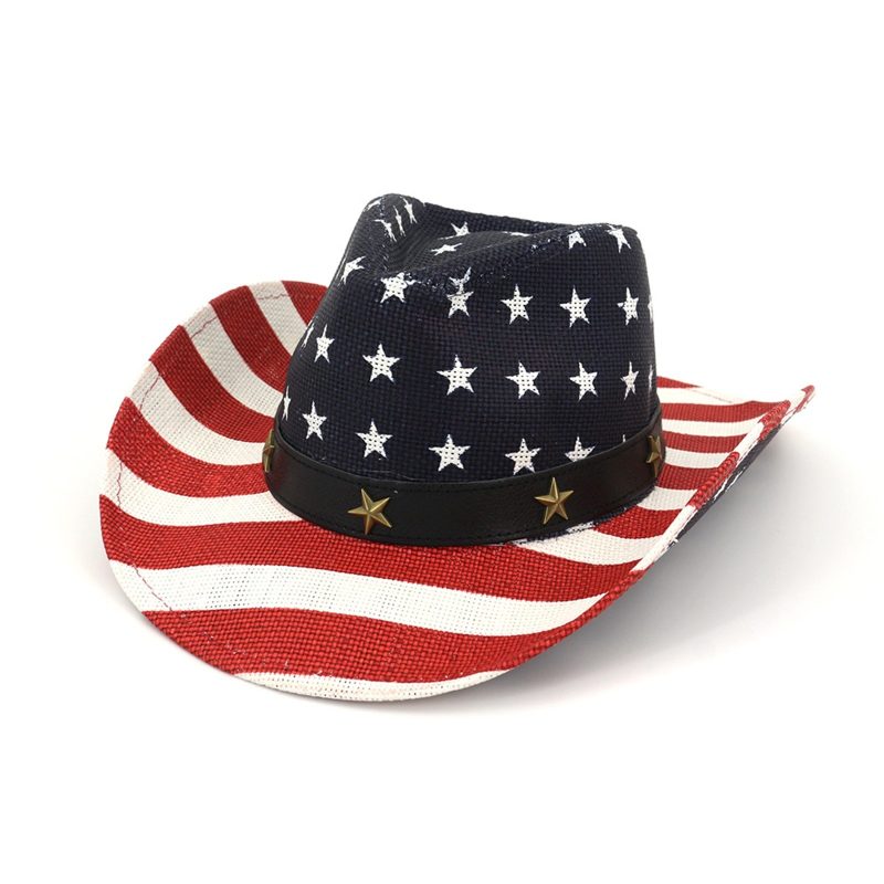 Men’s Vintage USA American Flag Cowboy Hat - Image 7