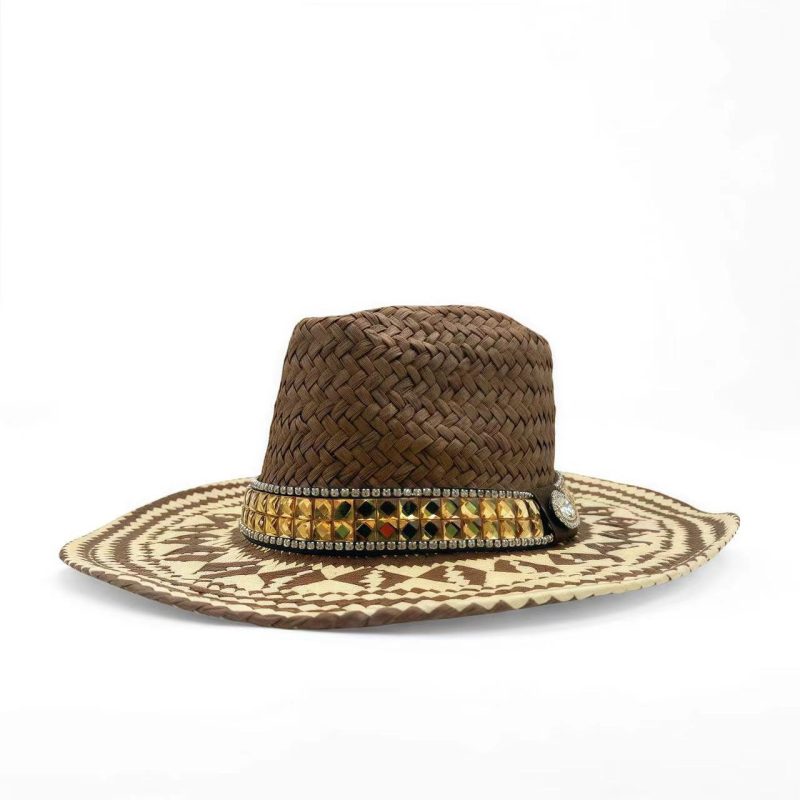 HongLuan Beach Vintage Cowboy Straw Hat Man for Cowboy Hat Party ,Cowboy Accessories & Cowgirl Hats for Ladies Adults Woman - Image 2