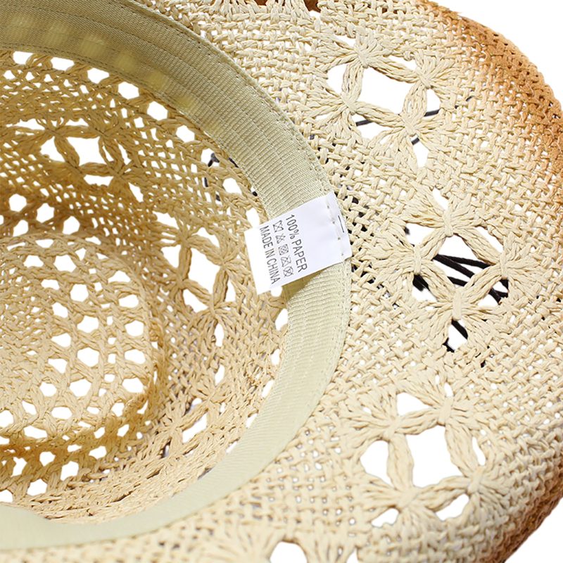Straw Cowgirl Hat Unisex Beach Hat Cow Boy Hat With Hat Band For Men Women Breathable Lightweight Sun Protection - Image 6