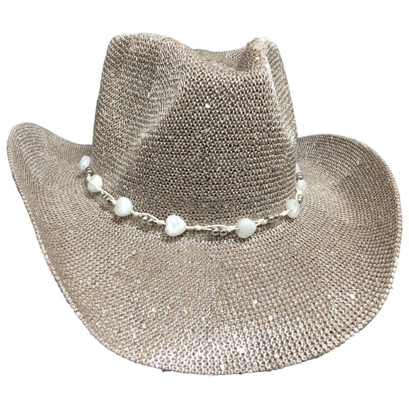 Rhinestone Cowboy Hat with Fringe Detail and Adjustable Chin Strap Stylish Sun Protection Cap for Unisex Adults - Image 6