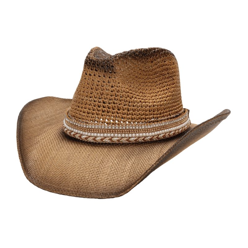 Stylish Men Women Wide Brim Straw Sun Hat Breathable Western Style Cowgirl Hat with Wide Belt for Beach Cap Fashion - Image 9