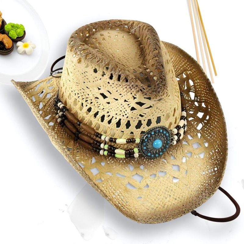 Stylish Women s Cowgirl Hat with Sparkling Rhinestone Tassel and Wide Brim for Lightweight Western Party Wear - Image 4