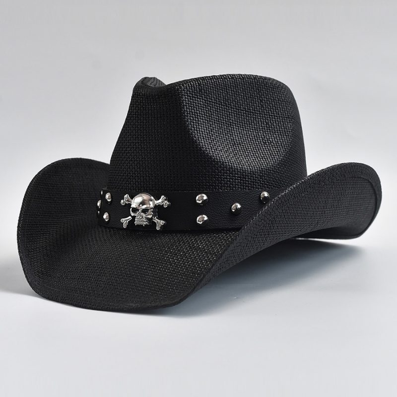 Western Style Straw Hats Vintage Curled Edge Cowgirl Jazz Hat Summer Beach Sun Hat Sombrero Homebre - Image 7