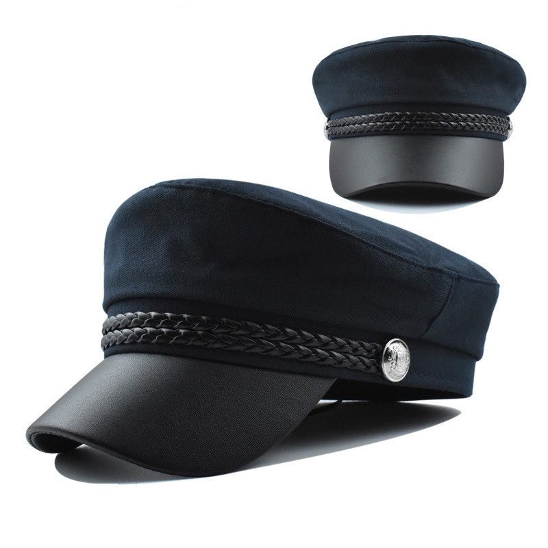 Women Men PU Leather Berets Hat Retro British Solid Beret Baseball Cap Outdoor Sun Hat Winter Warm Octagonal Hats Newsboy Caps - Image 7