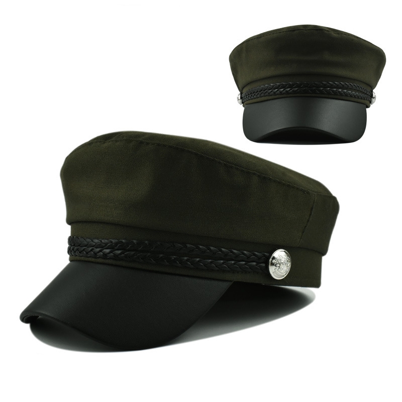 Women Men PU Leather Berets Hat Retro British Solid Beret Baseball Cap Outdoor Sun Hat Winter Warm Octagonal Hats Newsboy Caps - Image 15