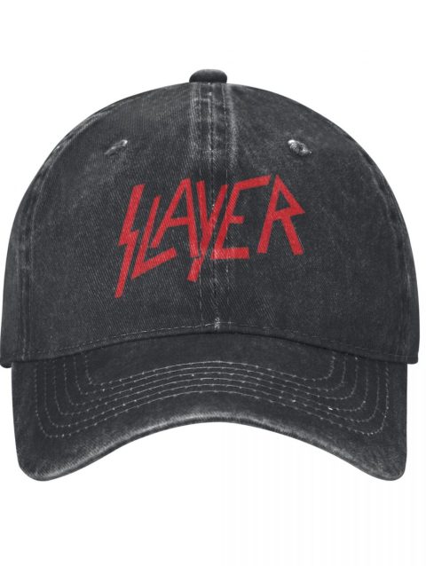 Vintage Slayer Logo Baseball Cap for Men Women Distressed Denim Washed Snapback Hat Heavy Metal Outdoor Running Golf Caps Hat