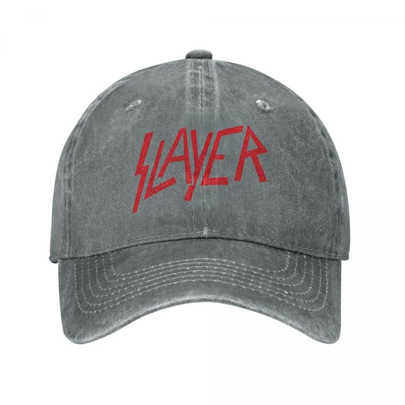 Vintage Slayer Logo Baseball Cap for Men Women Distressed Denim Washed Snapback Hat Heavy Metal Outdoor Running Golf Caps Hat - Image 9