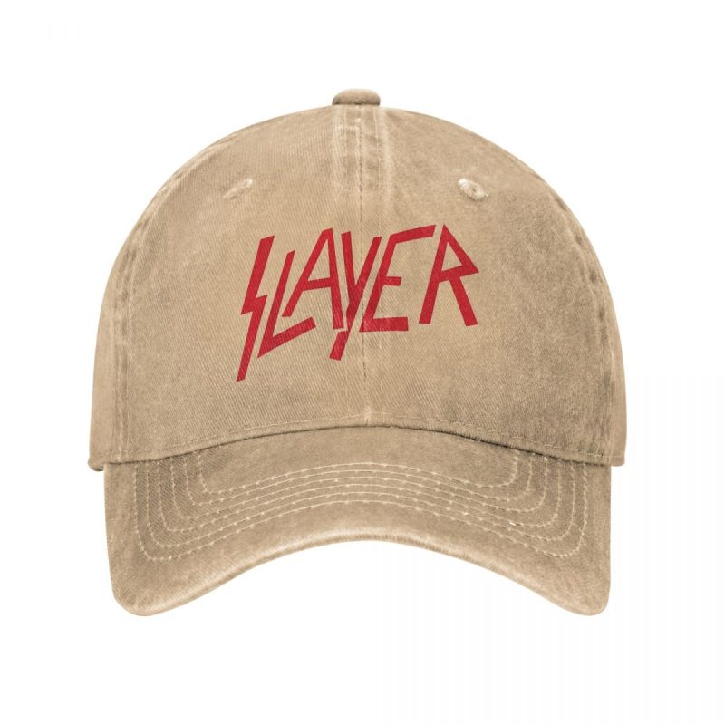 Vintage Slayer Logo Baseball Cap for Men Women Distressed Denim Washed Snapback Hat Heavy Metal Outdoor Running Golf Caps Hat - Image 10