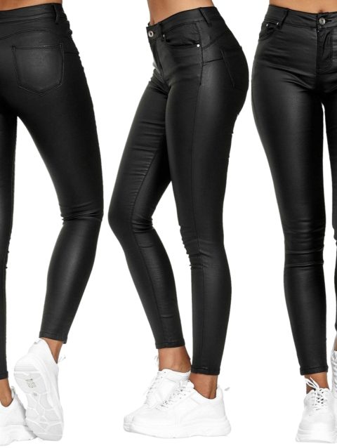 New Women PU Leather Pants High Waist Skinny Push Up Leggings Elastic Trousers Spandex Jeggings Streetwear S-3XL