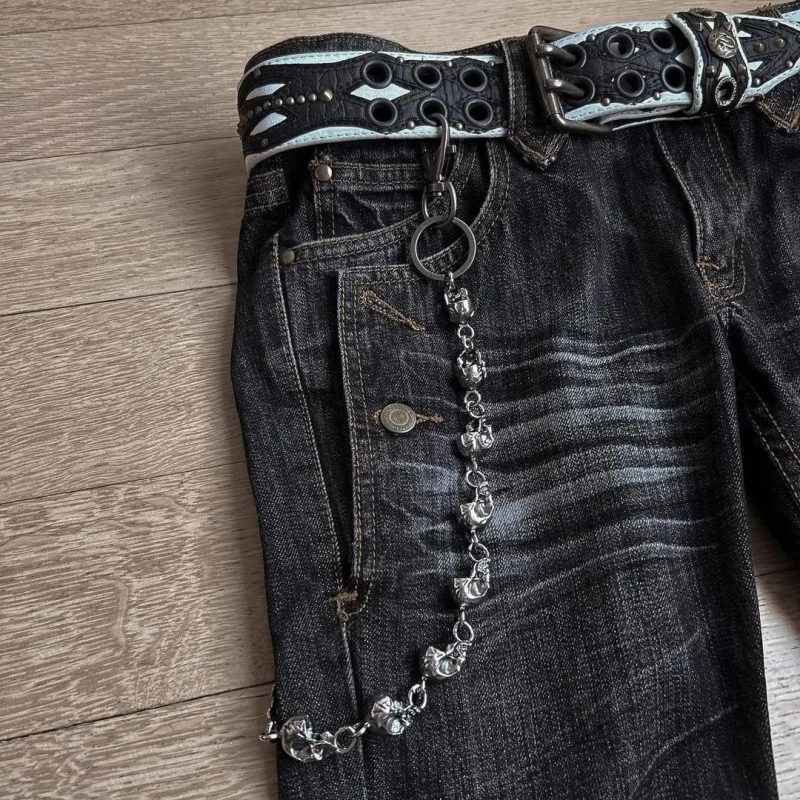 New High Waist Harajuku Loose Embroidered Women Jeans with Rock Punk Style Y2K Micro La Retro Wide Leg Pants - Image 3