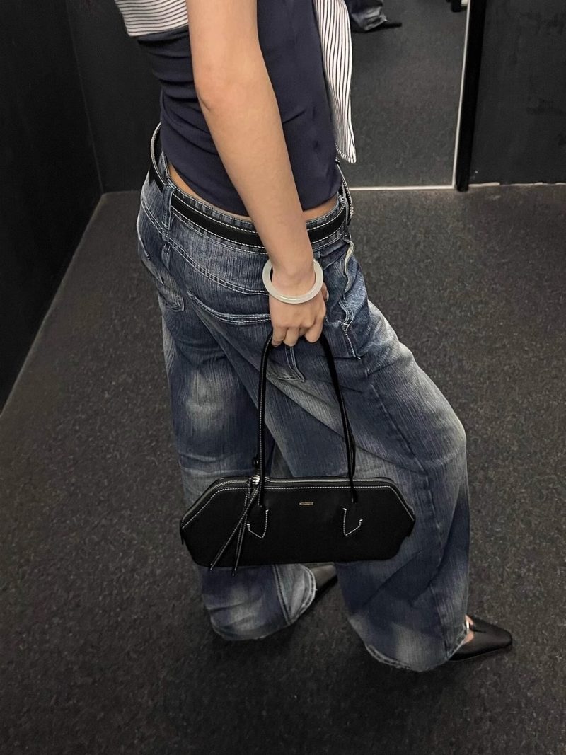 WCFCX STUDIO Vintage Wide-Leg Jeans Women's Loose-Fit High-Waisted Slimming Casual Straight-Leg Long Pants - Image 5