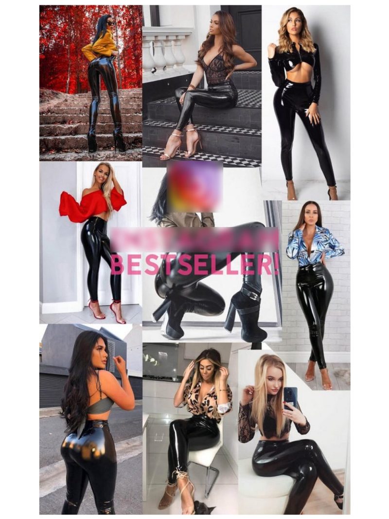 Women Faux Leather Leggings Mirror High Waisted PLeather Shinny Lighting Leggin Petite Ultra Shinning Leggings - Image 5
