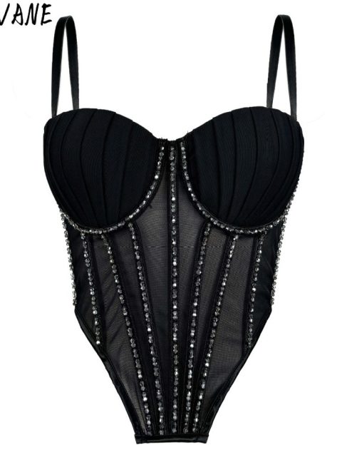 Y2k Tops Shirts for Women Clothing Camis Tees Tank Top Women Clothes Sexy Corset Hotsweet Party Club Stage Show Underwear