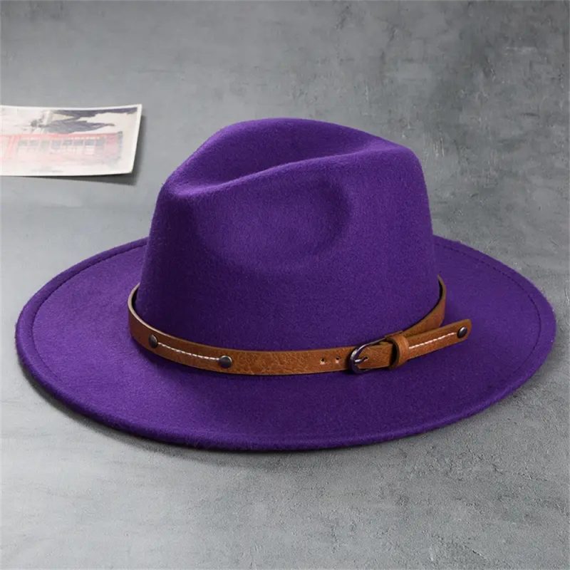 Wool Fedora Hat For Women Men Winter Autumn Fashion Church Jazz Hats Viking British Flat Brim Felt Hat Outdoor Casual Fedoras - Image 13
